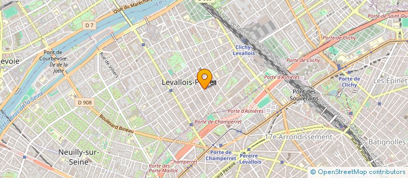 localisation de l'entreprise E-MOTION à LEVALLOIS-PERRET