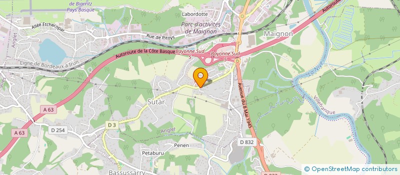 localisation de l'entreprise E-MOTO CONSULT à ANGLET