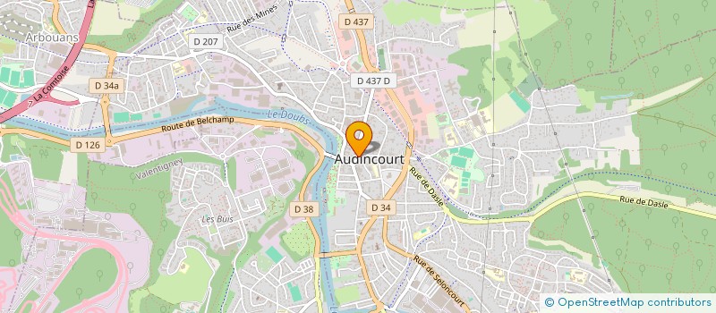 localisation de l'entreprise E.N.A à AUDINCOURT