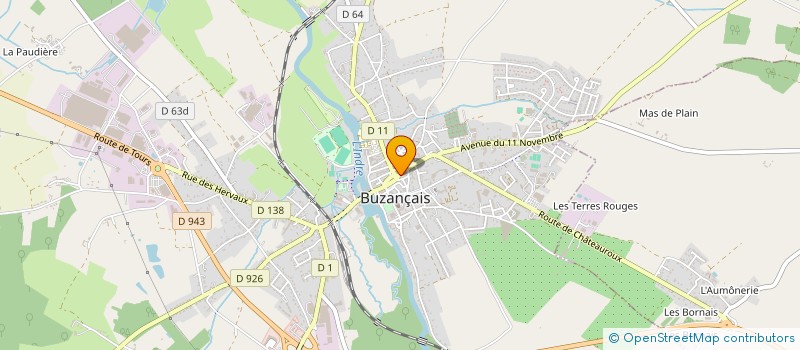 localisation de l'entreprise E&N BEAUTE à BUZANCAIS