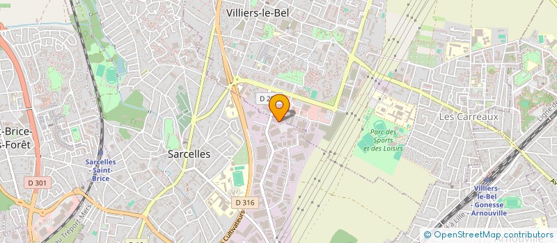 localisation de l'entreprise E.N.C.D à SARCELLES