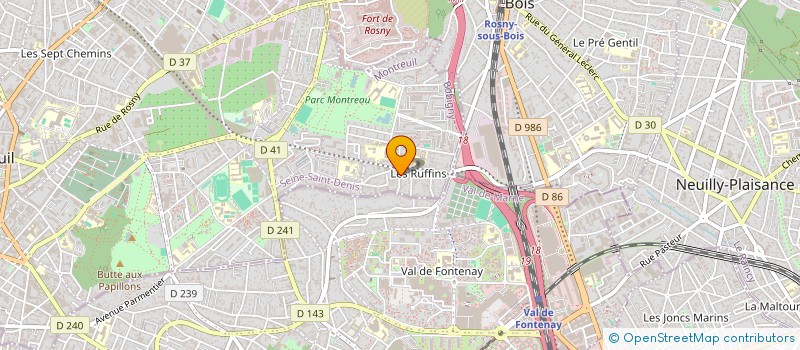 localisation de l'entreprise E N F à MONTREUIL