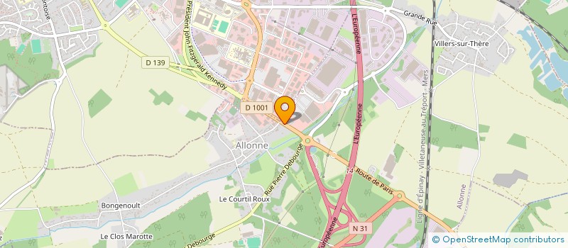 localisation de l'entreprise E.N.L.  ALLONNE