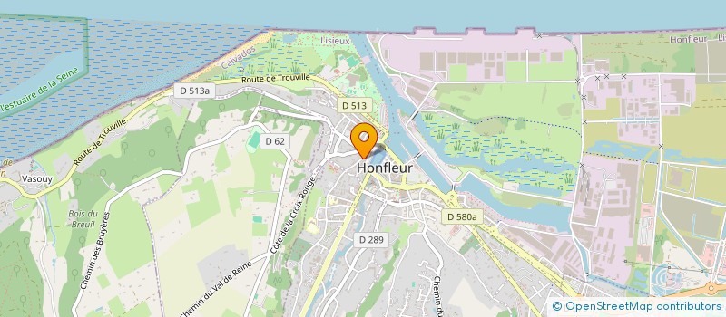 localisation de l'entreprise E.N.M.  HONFLEUR