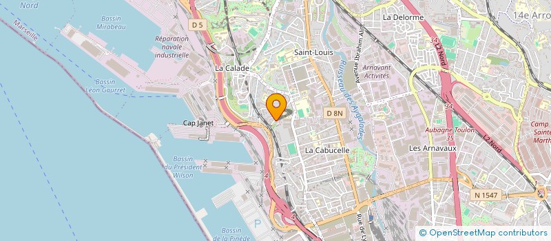 localisation de l'entreprise E.N.M.T. à MARSEILLE