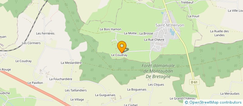 localisation de l'entreprise E.N.T. GENAITAY MICKAEL  MONTAUBAN-DE-BRETAGNE