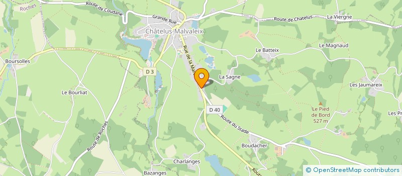 localisation de l'entreprise E.N.T.S à CHATELUS-MALVALEIX