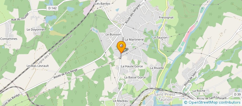 localisation de l'entreprise E.N.T. SERVICES à SAINT-PRIEST-TAURION
