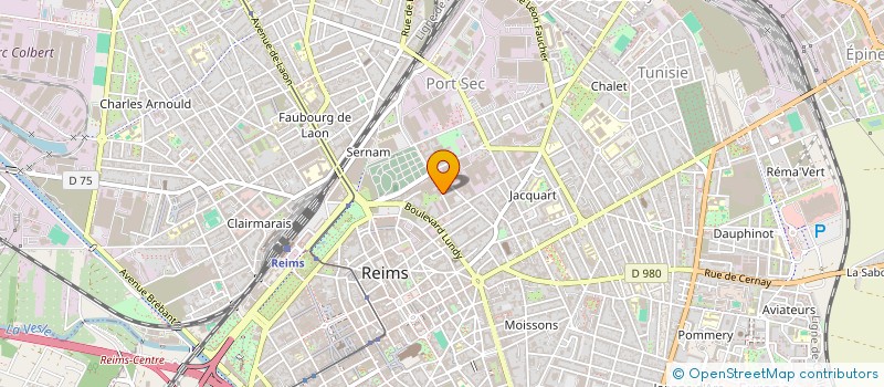 localisation de l'entreprise E.N.V. ENVIRONNEMENT à REIMS