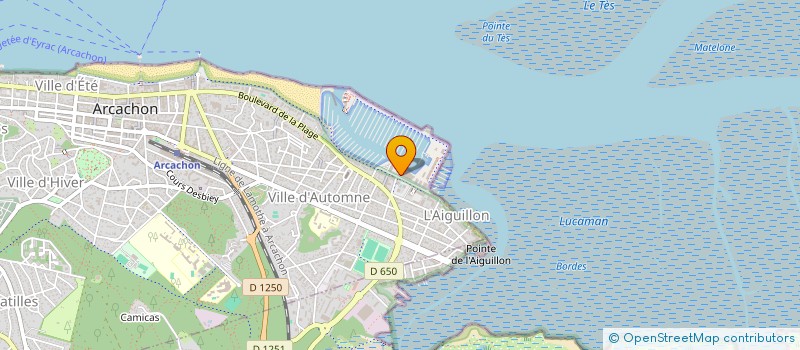 localisation de l'entreprise E-NAUTIC à ARCACHON