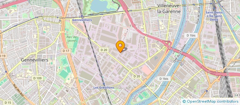 localisation de l'entreprise E-NITY à GENNEVILLIERS