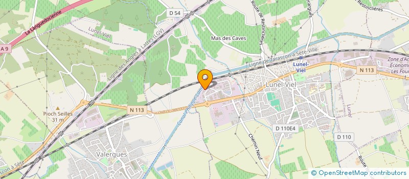 localisation de l'entreprise E NJOY  LUNEL-VIEL