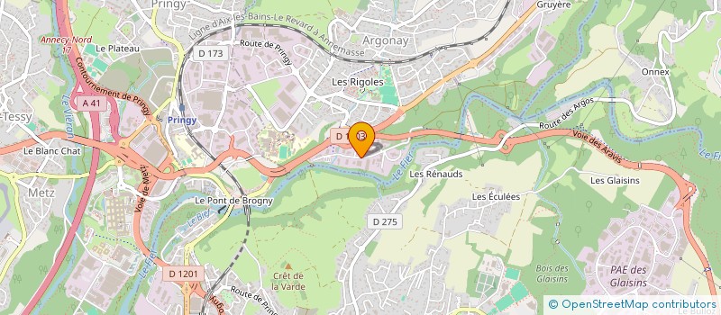 localisation de l'entreprise E NOMAD à ARGONAY