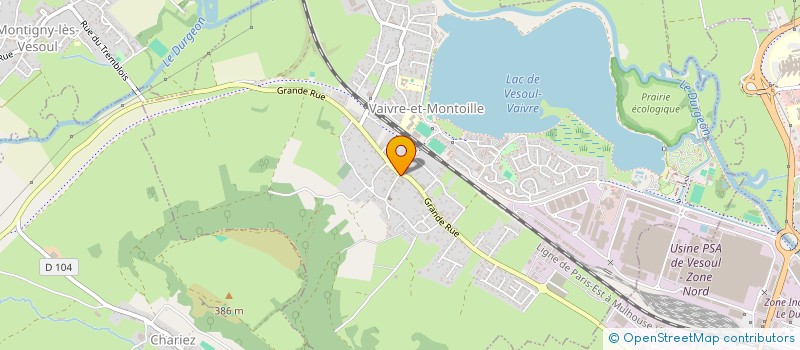 localisation de l'entreprise E. NORMAND  VAIVRE-ET-MONTOILLE