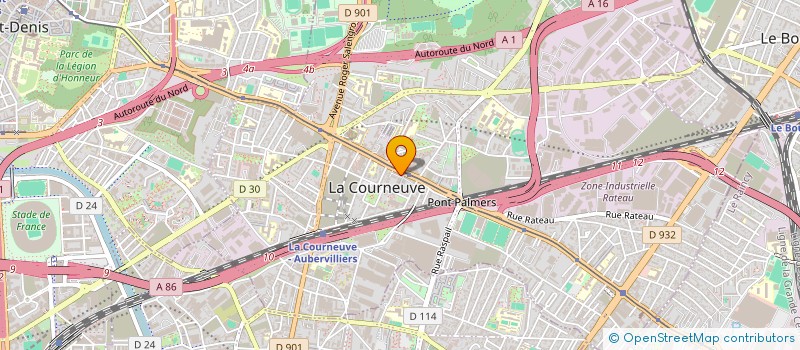 localisation de l'entreprise E.P.A.R.P.E.E.V. à LA COURNEUVE