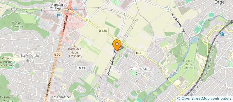 localisation de l'entreprise E.P.B.  VILLIERS-SUR-ORGE