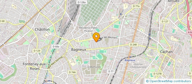 localisation de l'entreprise E P B à BAGNEUX