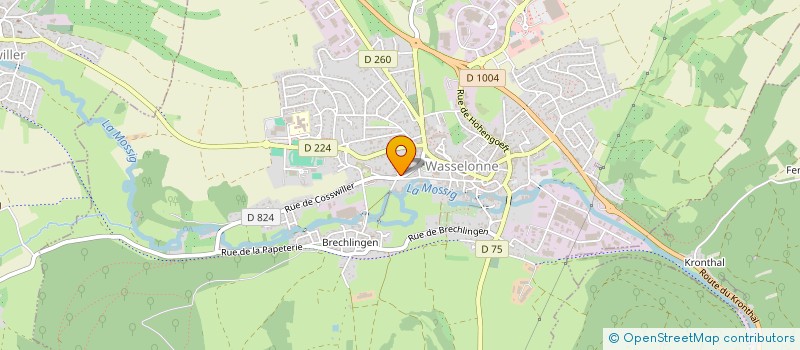 localisation de l'entreprise E.P.B.  WASSELONNE