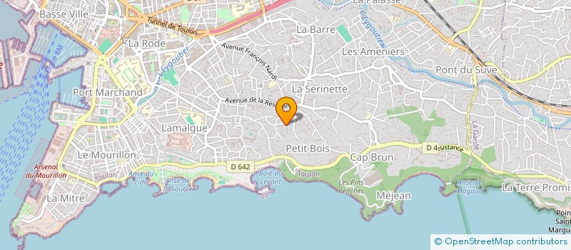 localisation de l'entreprise E P B à TOULON
