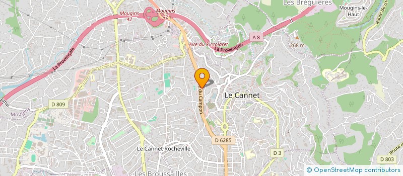localisation de l'entreprise E.P.B.T.P. à LE CANNET