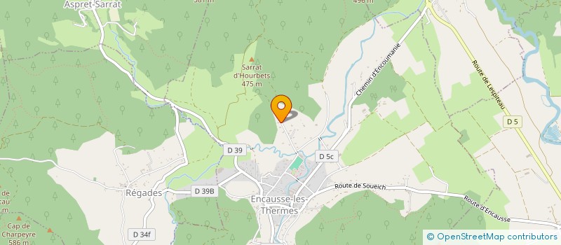 localisation de l'entreprise E.P.C.  ENCAUSSE-LES-THERMES