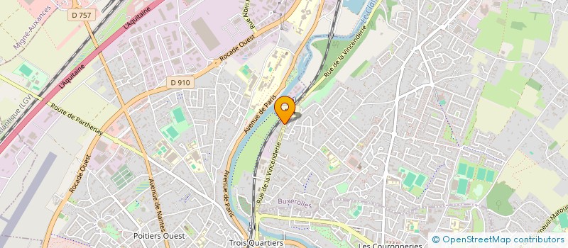 localisation de l'entreprise E.P.C.  POITIERS