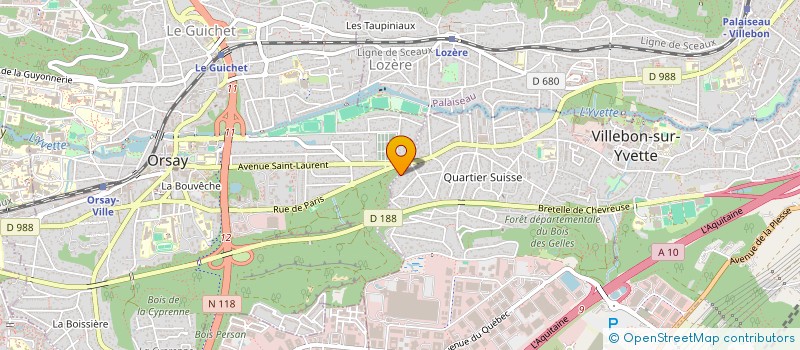 localisation de l'entreprise E.P.C.I. (ERIC PAOLINI CONSEIL IMMOBILIER) à VILLEBON-SUR-YVETTE