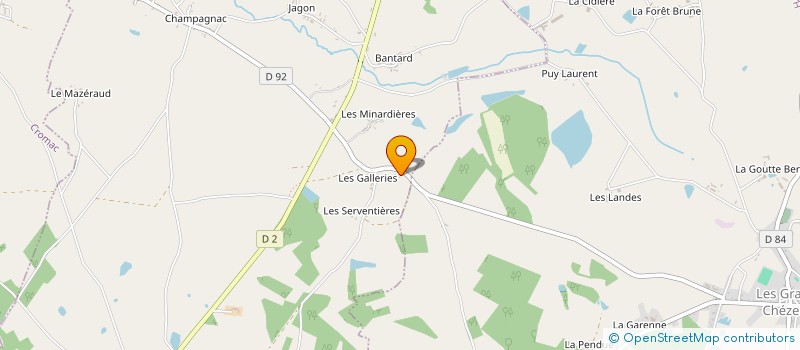 localisation de l'entreprise E.P CHARPENTE à SAINT-GEORGES-LES-LANDES