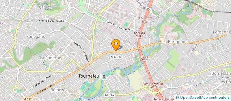 localisation de l'entreprise E.P.H à TOURNEFEUILLE