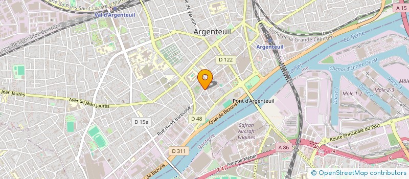 localisation de l'entreprise E.P.I. INTERIM SA à ARGENTEUIL