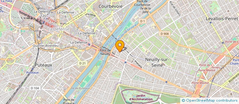 localisation de l'entreprise E.P.L.V. à NEUILLY-SUR-SEINE
