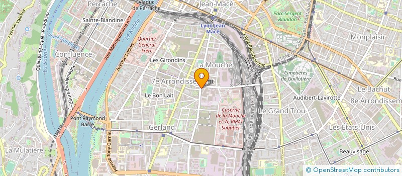 localisation de l'entreprise E.P.M.  LYON