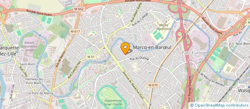 localisation de l'entreprise E.P.N. à MARCQ-EN-BARŒUL