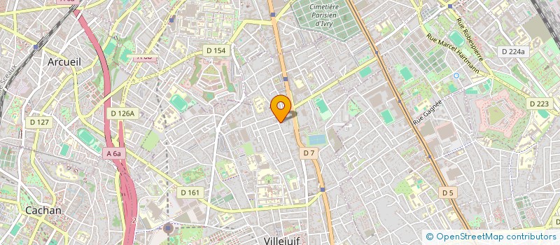 localisation de l'entreprise E.P.R  VILLEJUIF