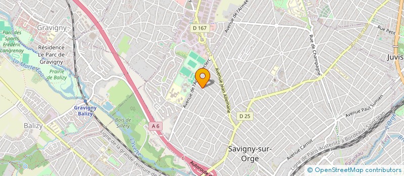 localisation de l'entreprise E P S à SAVIGNY-SUR-ORGE
