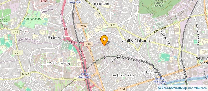 localisation de l'entreprise E.P. SOLS à FONTENAY-SOUS-BOIS