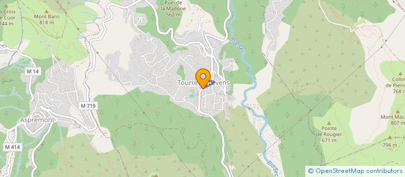 localisation de l'entreprise E.P.V.  TOURRETTE-LEVENS