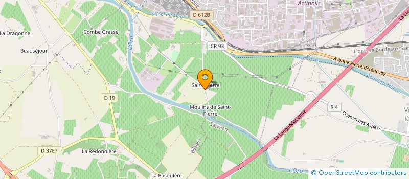 localisation de l'entreprise E.P.Z.G.  BEZIERS