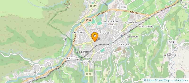 localisation de l'entreprise E-QUI-LIBRE à PRADES