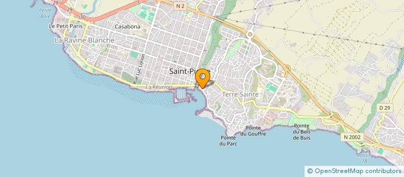 localisation de l'entreprise E.R. à SAINT-PIERRE