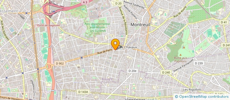 localisation de l'entreprise E&R à MONTREUIL