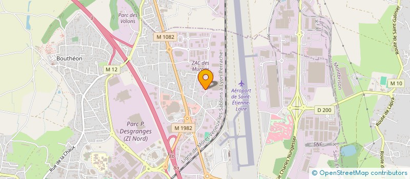 localisation de l'entreprise E.R.A.I.  ANDREZIEUX-BOUTHEON