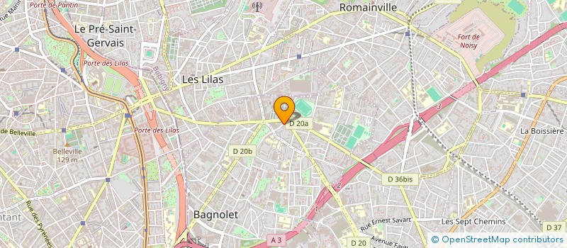 localisation de l'entreprise E.R.C. à BAGNOLET