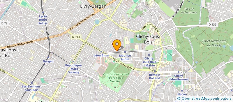 localisation de l'entreprise E.R. CONSTRUCTION à CLICHY-SOUS-BOIS