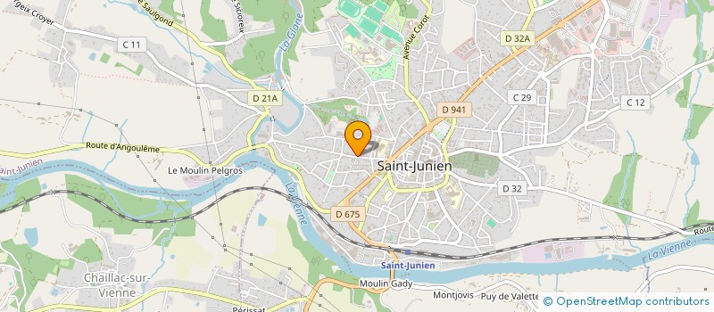 localisation de l'entreprise E.R.D.E à SAINT-JUNIEN