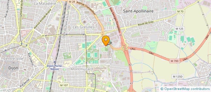 localisation de l'entreprise E.R.E.C.A.D. à DIJON
