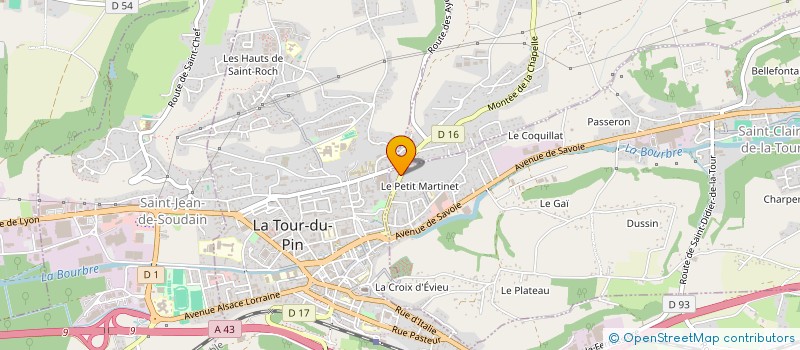 localisation de l'entreprise E.R.G.  SAINT-CLAIR-DE-LA-TOUR