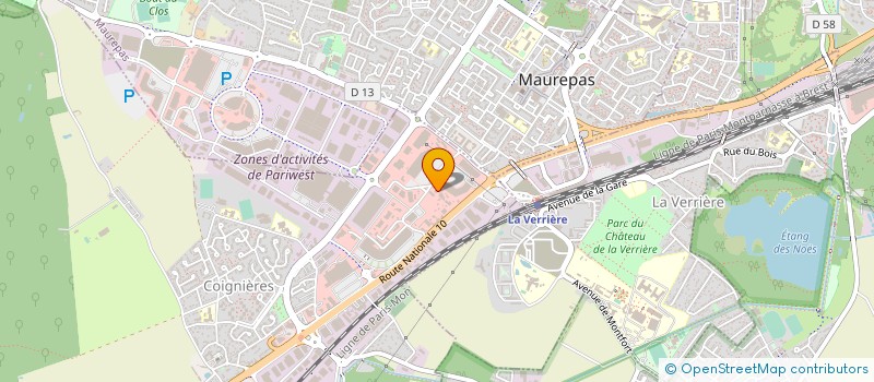 localisation de l'entreprise E.R.G.B. à COIGNIERES