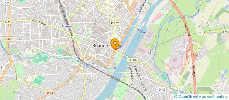 localisation de l'entreprise E-R.I (EXPERTISE ROANNE INFORMATIQUE) à ROANNE