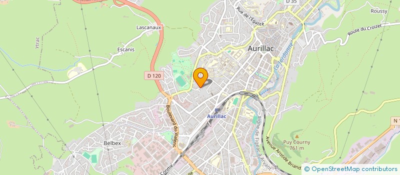 localisation de l'entreprise E.R.K. à AURILLAC